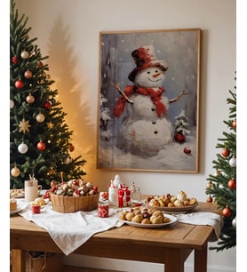 Çerçevesiz Poster Neşeli Kardan Adam