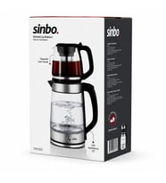 Sinbo 2'si 1 Arada Çaycı - Kettle - 2.0L + 1.2L Kapasite - Cam Gövde