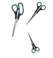 Paslanmaz Çelik Kumaş Karton Kağıt Kesme Kesim Keskin Terzi Makası 3lü Set (14-17-21 CM)