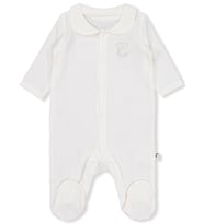 Civil Baby Yakalı Ayıcık Baskılı 1-9 Ay Tulum - Ekru