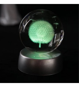 Dekoratif Renk Değiştiren Karahindiba Tasarımlı 3D Cam Küre
