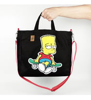 Woodycord Bart Simpson Tasarım  Büyük Boy  Tote Çanta