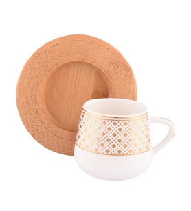 Bambum Hanzade 6 Kişilik Kahve Takımı Desen Altlıklı B0933