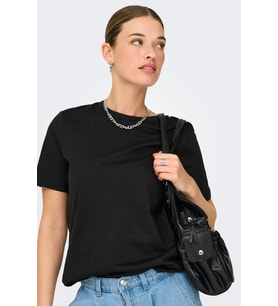 ONLY ONLFREJA Luxe Kadın Tişört Kısa Kollu (Siyah)