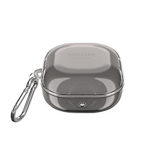 Microsonic Samsung Galaxy Buds 2 Pro Kılıf Askı Aparatlı Tranparan Silikon Füme (Füme)