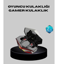 Bluetooth 5.0 Kablosuz Kulaklık LED Işıklı Silikonlu Tasarımlı