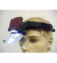 Lens Takmalı 4 Lens Led Lambalı Şapka Tip Büyüteç