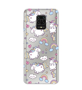 Xiaomi Redmi Note 9S - Redmi Note 9 PRO Uyumlu Unicorn Tasarımlı Şeffaf Telefon Kılıfı