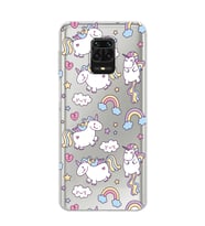 Xiaomi Redmi Note 9S - Redmi Note 9 PRO Uyumlu Unicorn Tasarımlı Şeffaf Telefon Kılıfı