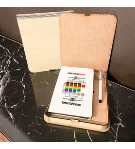 Elektrik Elektronik Mühendisi Ahşap Kutulu Defter Kalem Set 003