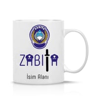 Zabıta Özel Hediye İsimli Çay Kahve Kupa Bardak-Zabıta1-048
