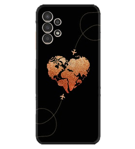 Samsung Galaxy M14 Kılıf Silikon Desen Özel Seri Plane Heart 1721
