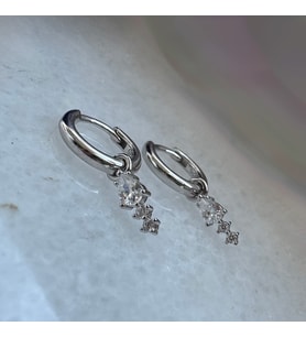 Masaliko Sallantılı Gümüş Küpe Ms3190, 925 Ayar Gümüş, İthal Ürün