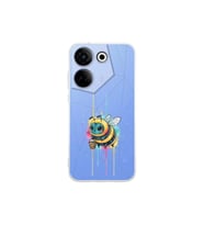 Tecno Camon 20 Pro ile uyumlu Splash arı tasarımlı şeffaf silikon kılıf