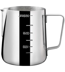® Paslanmaz Çelik Sütlük - Barista Süt Isıtıcı & Köpürtücü Latte Art Pitcher Küçük & Büyük Boy Seçenekli, Ocak Üstü Çelik Süt Potu (350 ml)