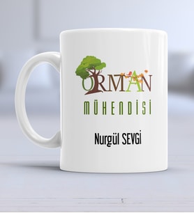 Orman Mühendisi isme özel Meslek kupa bardak