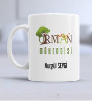 Orman Mühendisi isme özel Meslek kupa bardak