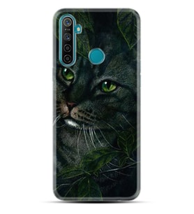 Realme 5i 5 Pro 6i 7 Pro 8 Kılıf Desemli Silikon Flowers Cat 1345