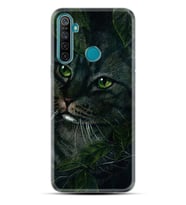 Realme 5i 5 Pro 6i 7 Pro 8 Kılıf Desemli Silikon Flowers Cat 1345
