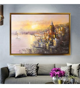 Altın Çerçeveli dekoratif tablo a1288 (Gold)