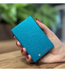 Mekanizmalı Kartlık Rfid Korumalı Alüminyum Otomatik Mekanizmalı Kredi Kartlık Renkli Simli Turkuaz