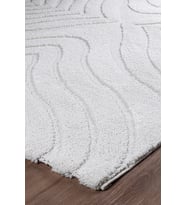 Norway Vl Bukleli Premium Yumuşak Peluş Post Iskandinav Oturma Odası Salon Halısı (Krem)