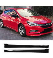 Opel Astra K Rieger Yan Marşpiyel Seti Mat Siyah Plastik 2 Adet 2015 2016 2017 2018 2019 2020 2021