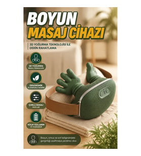 3D Yoğurma Boyun Masaj Cihazı Ergonomik Tasarım Derin Kas Rahatlatıcı