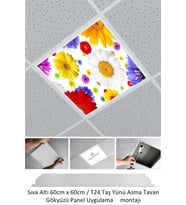 Asma Tavan Led-60cmx60cm-sıva Altı-54w-6500k-led Panel-led Armatür- 60x60 Taş Yünü Asma Tavan Ledi
