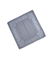 Mısırlı Eşarpları Etnik Desenli Nakışlı Şifon Eşarp (Gri)