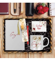 eJOYA Kişiye Özel Tasarım Defter & Kalem & Kupa & Akrilik Kitap Ayracı Hediye Kutusu 114386