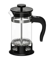French press, paslanmaz çelik-siyah, 0,4 lt