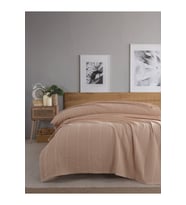 Tek Kişilik Waffle Pike 160x230cm %100 Pamuk Bej
