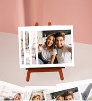 Kişiye Özel 12 Fotoğraflı Şövale Masaüstü Polokart Resim