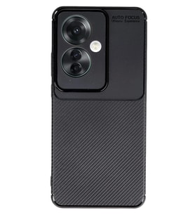 Newface Oppo Reno 11F Kılıf Auto Focus Karbon Kapak - Siyah