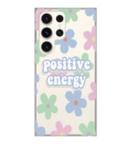 Samsung Galaxy S23 ULTRA Uyumlu Positive Energy Tasarımlı Şeffaf Telefon Kılıfı