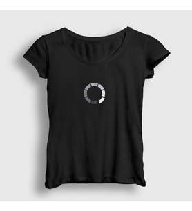 Presmono Kadın Siyah Loading V2 Black Mirror T-Shirt 182323tt
