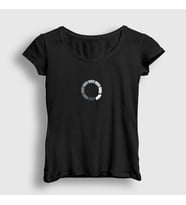 Presmono Kadın Siyah Loading V2 Black Mirror T-Shirt 182323tt