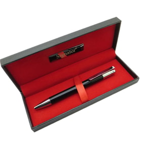 Signator® T552 Siyah Krom Tükenmez Kalem  İsme Özel Kalem  Hediyelik Kalem (Karışık)