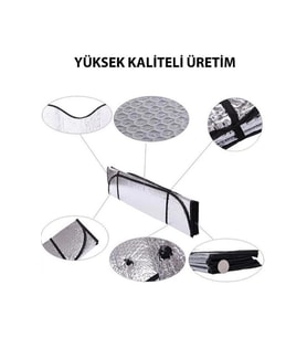 Araba Buz Kar Güneş Koruyucu Örtü Oto Araç Kar Buz Önleyici Ön Cam Koruyucu Güneşlik Uyumlu