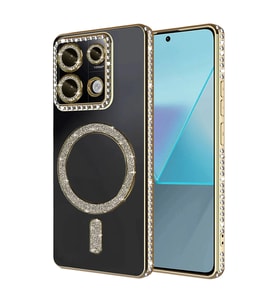 Xiaomi Redmi 13c Joke Simli Magneticsafe Kılıf - Gold