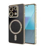 Xiaomi Redmi 13c Joke Simli Magneticsafe Kılıf - Gold