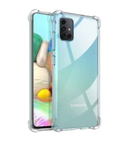 Samsung Galaxy A71 Shock Absorbing Darbe Emicili Şeffaf Silikon Kılıf