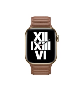 Apple Watch 38mm Uyumlu Kordon Suni Deri Baklalı KRD-34 Kayış