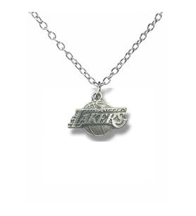 Lakers Efsanesi – Los Angeles Lakers NBA Basketbol Figürlü Unisex Kolye (60 cm Zincirli) (Gümüş)