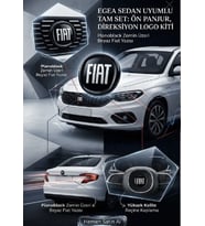 Fiat Egea Logo Seti Logo Direksiyon Panjur Bagaj Arma (Diğer Araç Modellerine Uymaz) DAMLA ETİKET