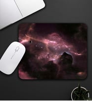Pembe Ve Siyah Renk Galaksi Temalı Mouse Pad 23x19cm Fare Altlığı Kaydırmaz Taban De595