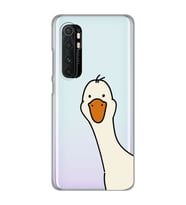 Xiaomi Mi Note 10 Lite Uyumlu Sevimli Ördek Desenli Şeffaf Telefon Kılıfı