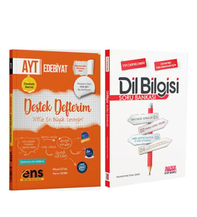 ENS AYT Türk Dili ve Edebiyatı Destek Defteri ve AKM Dil Bilgisi Soru Bankası Seti 2 Kitap