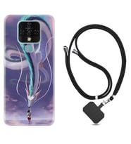 Tecno Camon 16 18P Pova Kılıf Boyun Askılı Silikon Kız ve Ejderha 1742